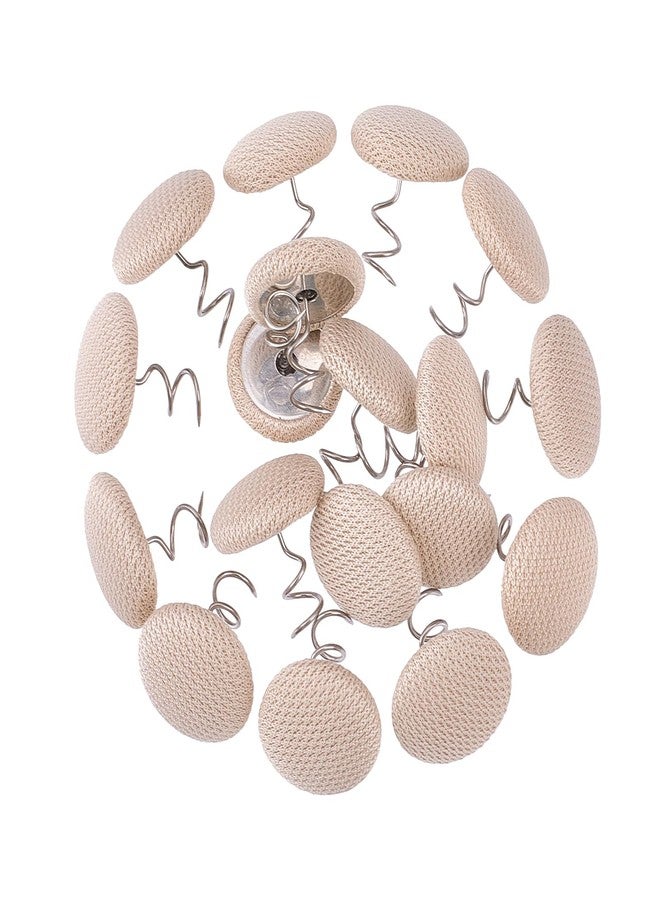 NICENEEDED 30 Pcs Fabric Covered Button Twist Pins, Upholstery Tacks Headliner Pins, Sofa Cover Twist Pins Dust Ruffle Pins Bed Skirts Pin for Sofa Slipcovers Armrest Covers and Bedskirts - Image 1