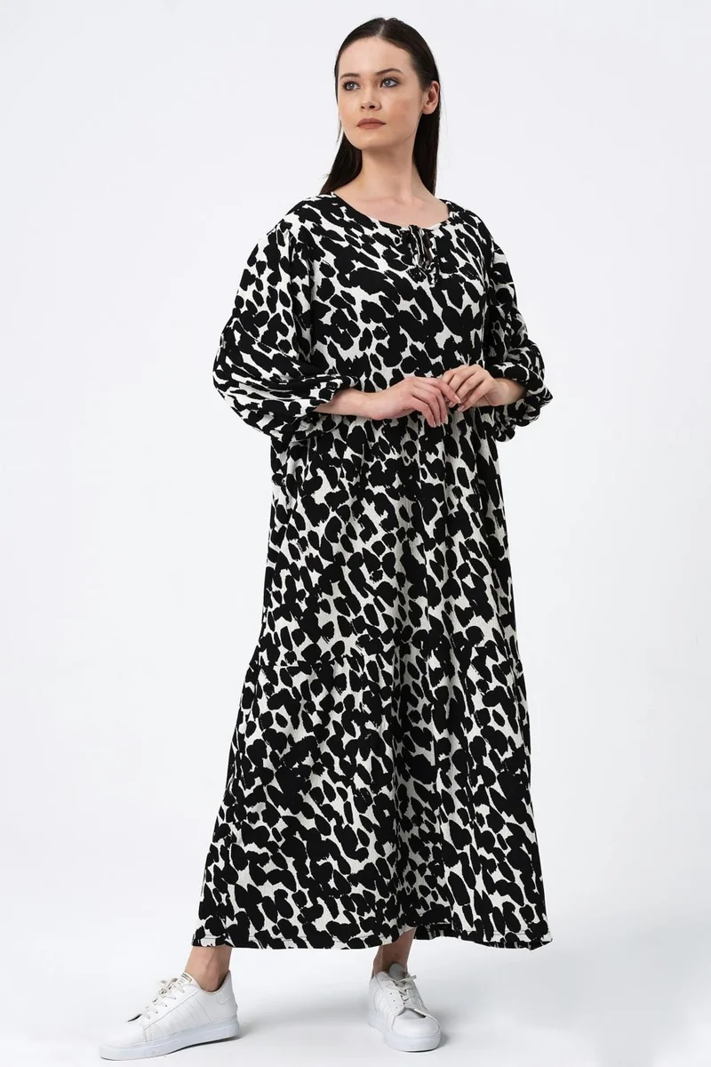 Alexander Gardi Animal Print Maxi Dress