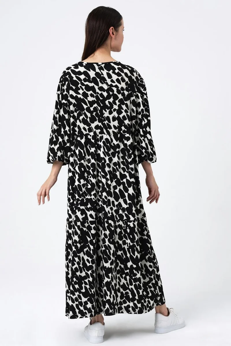 Alexander Gardi Animal Print Maxi Dress