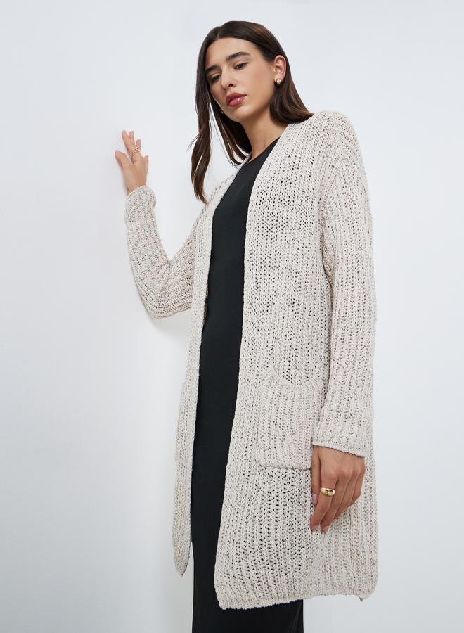 ستايلي كارديجان محبوك بتفاصيل جيب - Image 1