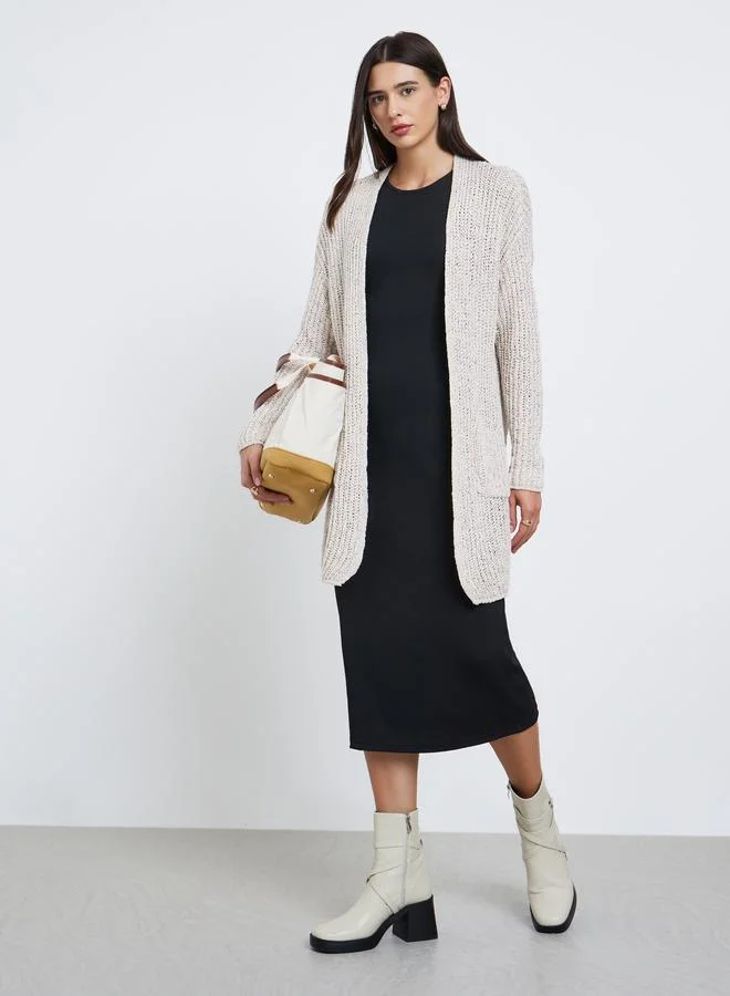 ستايلي كارديجان محبوك بتفاصيل جيب