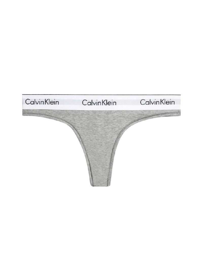 CALVIN KLEIN - Women's Thong - Cotton Blend, Grey - Image 1