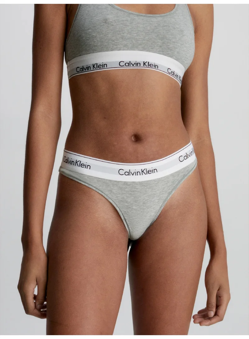 Calvin Klein GREY HEATHER Modern Cotton Thong for Women | Best Price UAE