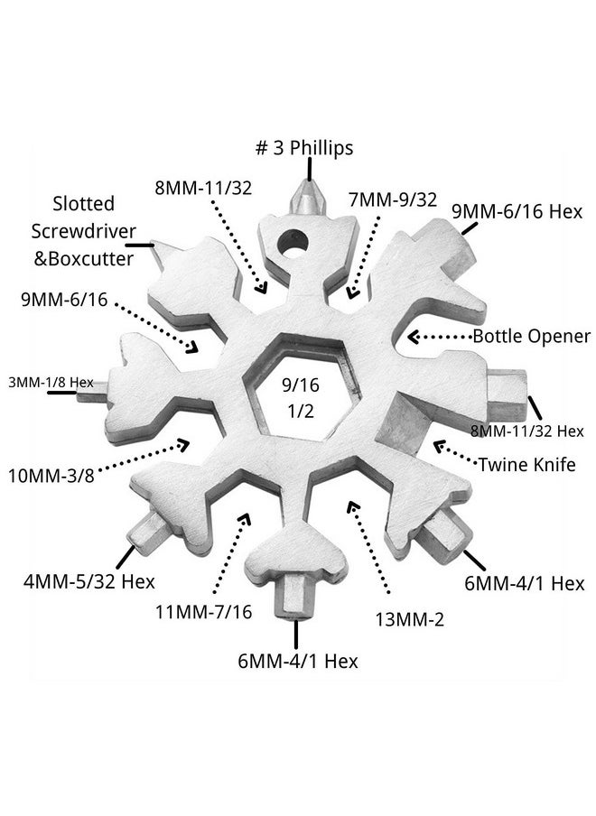 3 Pack 18-in-1 Snowflake Multi Tool, Stainless Steel Snowflake Multi-Tool Bottle Opener/Flat Phillips Screwdriver Kit/Wrench, 18 in 1 Stainless Multitool (Standard, Stainless) - pzsku/ZCC26CED12F84030851B0Z/45/_/1740982890/07eac52a-7226-4b8c-a137-fe9071bd5736