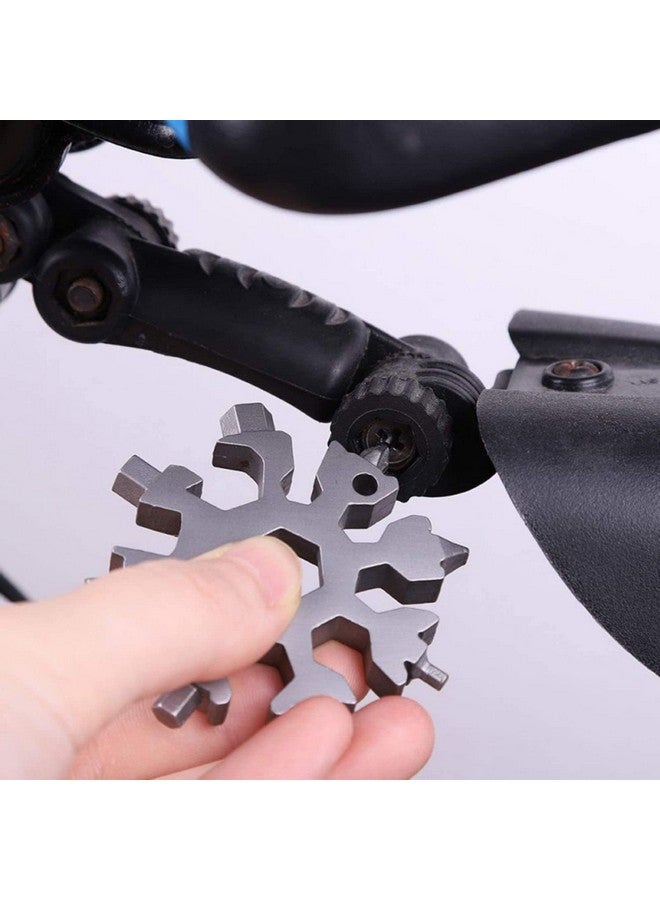CROOT 3 Pack 18-in-1 Snowflake Multi Tool, Stainless Steel Snowflake Multi-Tool Bottle Opener/Flat Phillips Screwdriver Kit/Wrench, 18 in 1 Stainless Multitool (Standard, Stainless) - Image 3