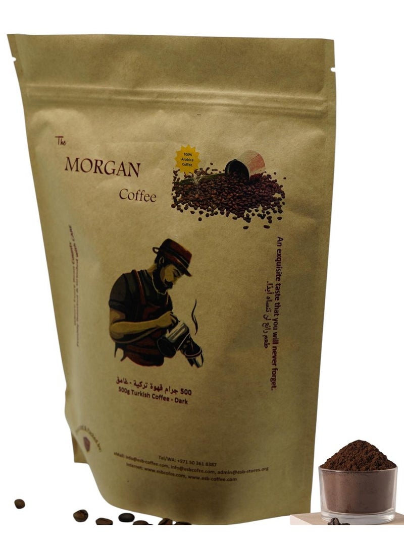 esb coffee "The Morgan Coffee" Turkish Coffee Plain (Ground) - 500g DARK - Image 1