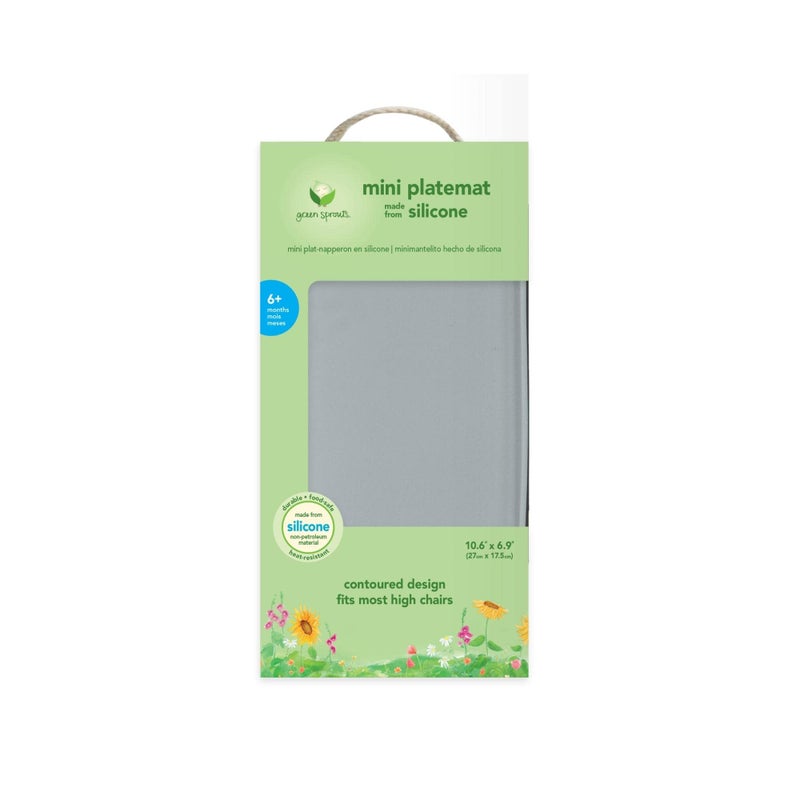 green sprouts حصيرة صحن صغيرة من السيليكون من جرين سبراوتس، رمادي - Image 2