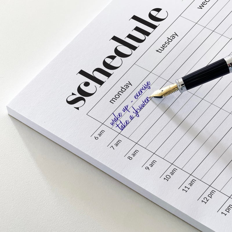HADIGU Weekly Schedule Pad, Tear Off Undated Weekly Planner Notepad, A4 Size (8,3" X 11,7"), Premium Thick Paper with Cardboard Back Support, Desk Planner by Hadigu - Image 4