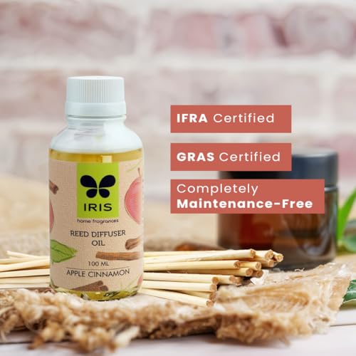 Iris Reed Diffuser Refill Pack Apple Cinnamon Fragrance 100ml - Image 4