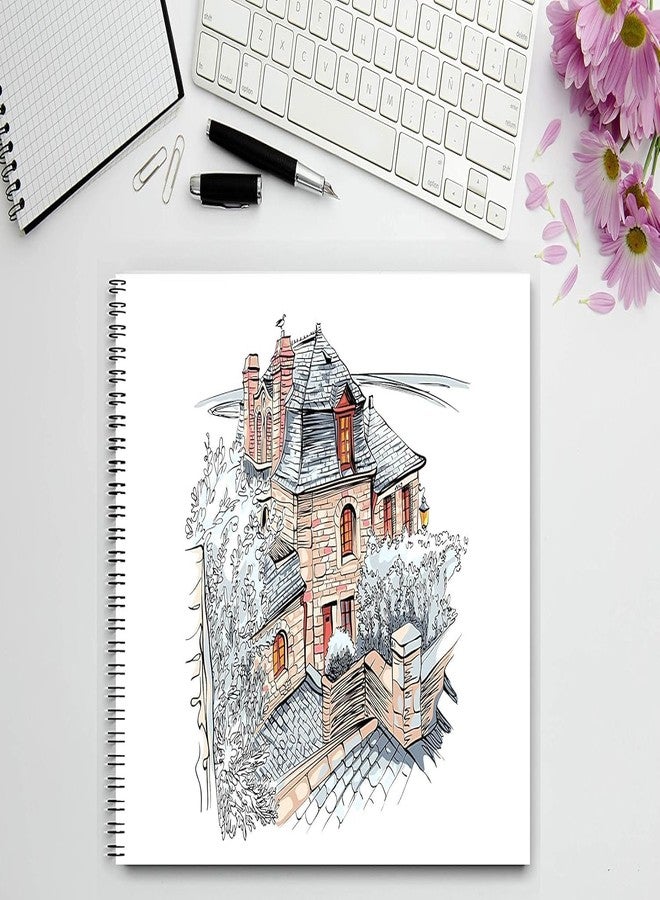 SEJASCOLLECTIONS ( Pack of 1 ) A3 Spiral Bound Sketch Book | 60 Cartridge Sheets with 60 Butter Papers | Drawing Book, Art File 60 X 2 Pages (Including Butter Paper) with 140 GSM, Snow White Cartridge Papers, Ideal for Drawing, Sketching, Colouring and Painting. Color and Design may vary. - Image 2
