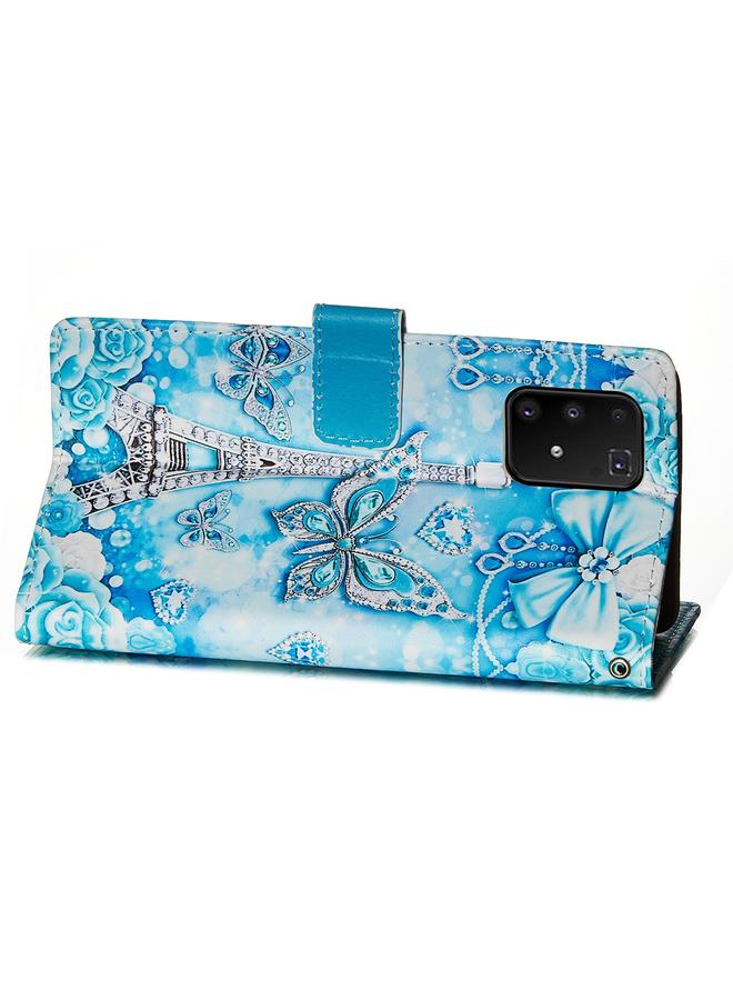 Zaboon Case For Galaxy A91 Colored Drawing Pattern Plain Weave Horizontal Flip Leather Case with Holder & Card Slot & Wallet&Lanyard - Image 4