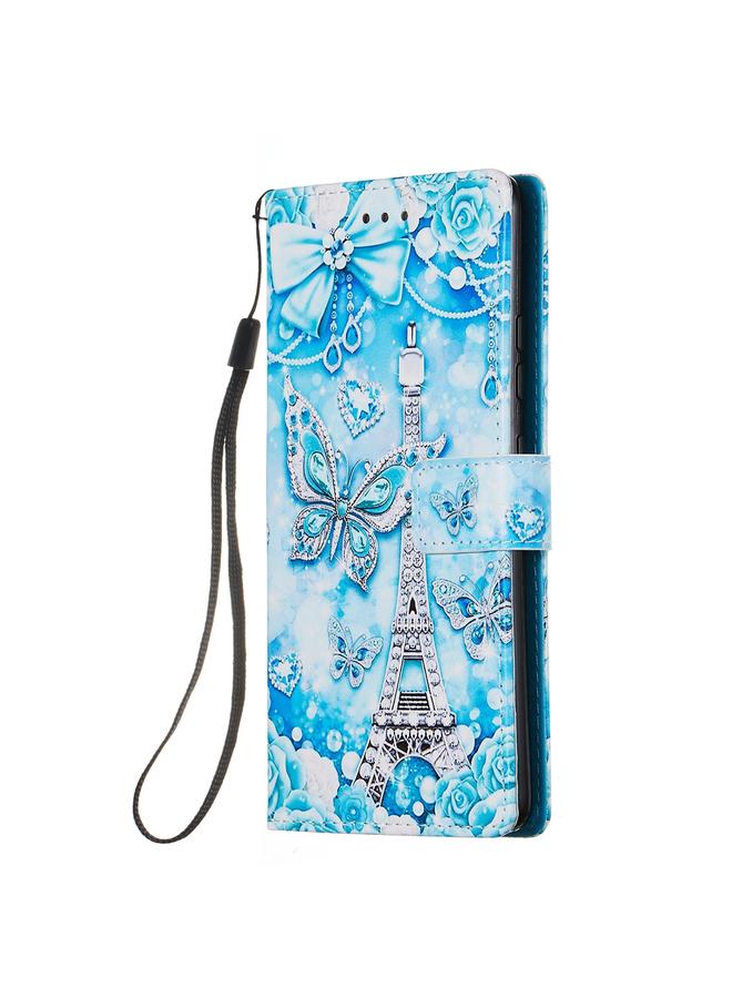 Zaboon Case For Galaxy A91 Colored Drawing Pattern Plain Weave Horizontal Flip Leather Case with Holder & Card Slot & Wallet&Lanyard - Image 2