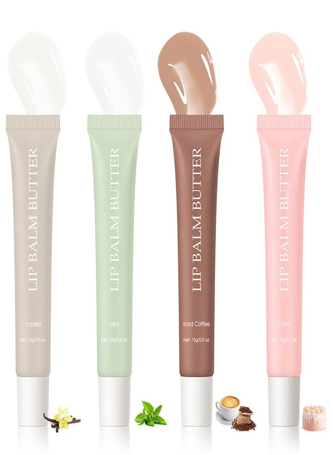 Sokgo Summer Lip Glossy Butter Lip Balm, Lip Gloss Set, Soothing Lip Skincare, Instant Moisture, Lightweight, Nourish, Hydrate, Moisturizing Tint, Non-Sticky, Long-lasting (4Colors, Large) - Image 1