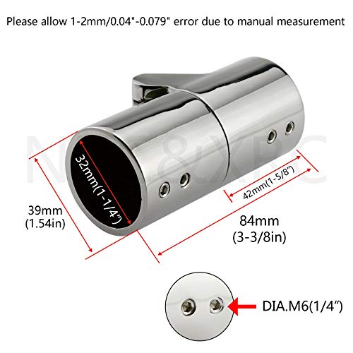 NRC&XRC 316SS Marine Grade Boat Handrail Fitting -Boat Pipe Connector,Folding Swivel Coupling Tube Joint Connector for 1-1/4" (32MM) O.D.Tube/Pipe （1PC） - Image 2