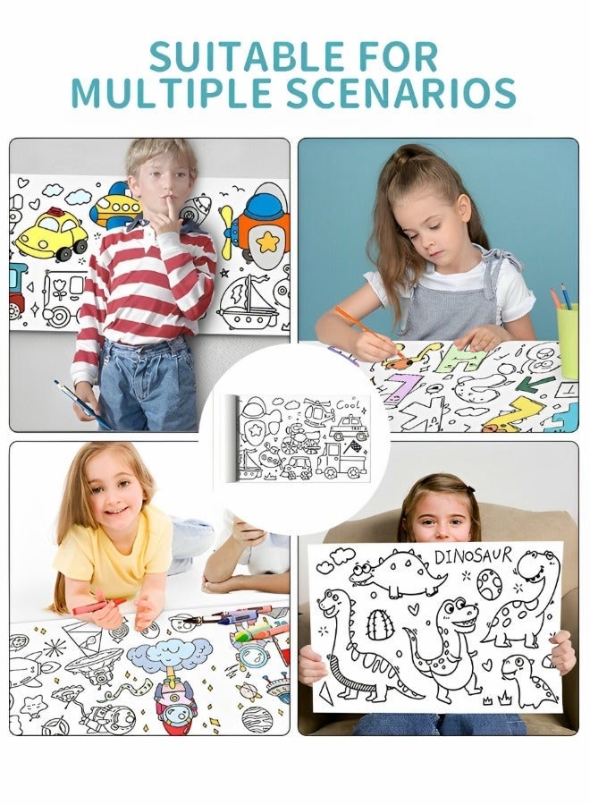 GROIC Animal Jumbo Giant Coloring Posterm,Coloring Paper Roll for Kids,Wall Stickers Set,Children's Painting Scroll,Handmade Art Toys,DIY Colored Suit - Image 5