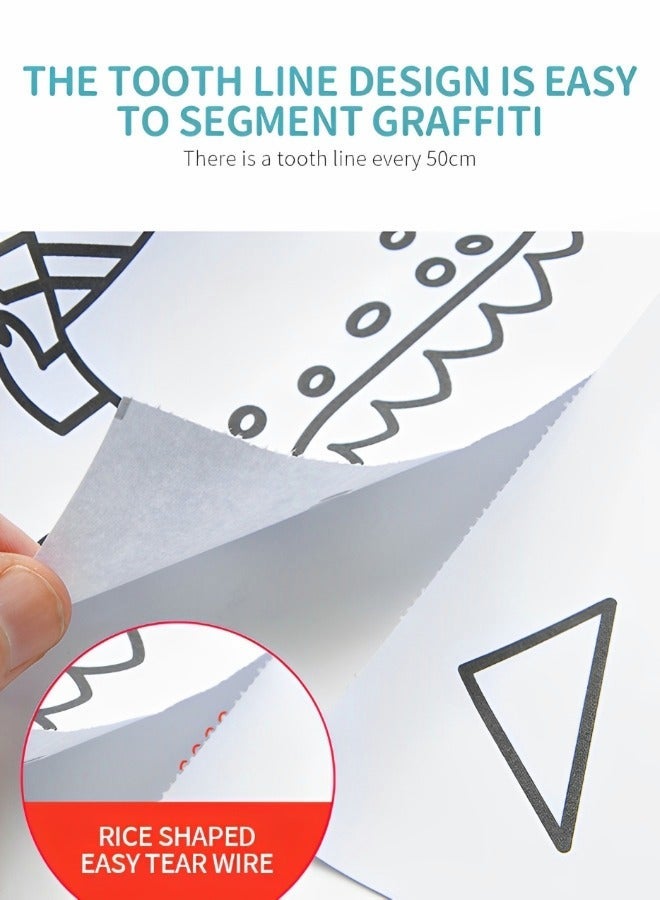 GROIC Animal Jumbo Giant Coloring Posterm,Coloring Paper Roll for Kids,Wall Stickers Set,Children's Painting Scroll,Handmade Art Toys,DIY Colored Suit - Image 2