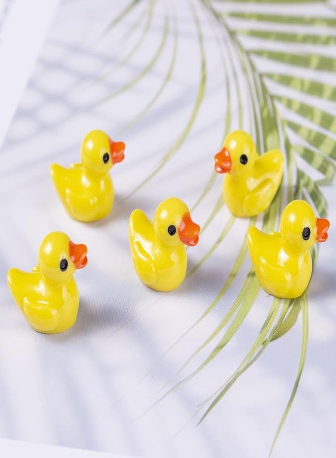 CHAKANLX 200 Pcs Mini Ducks 10 Colors Miniature Figures Charms Ornament Potted Micro Fairy Garden Landscape Aquarium Hide Tiny Duck for Craft, Dollhouse, Home Decorations（Random Color） - Image 2