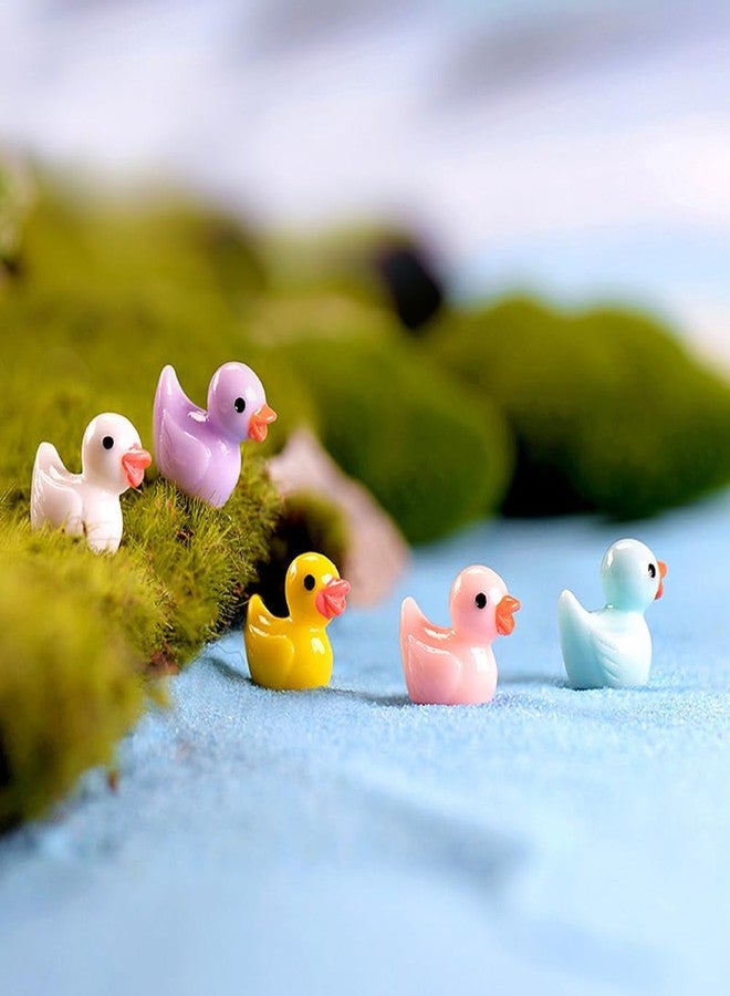 CHAKANLX 200 Pcs Mini Ducks 10 Colors Miniature Figures Charms Ornament Potted Micro Fairy Garden Landscape Aquarium Hide Tiny Duck for Craft, Dollhouse, Home Decorations（Random Color） - Image 3