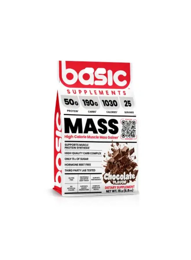 Basic Supplements Basic Mass Gainer Chocolate 15lbs - Image 1