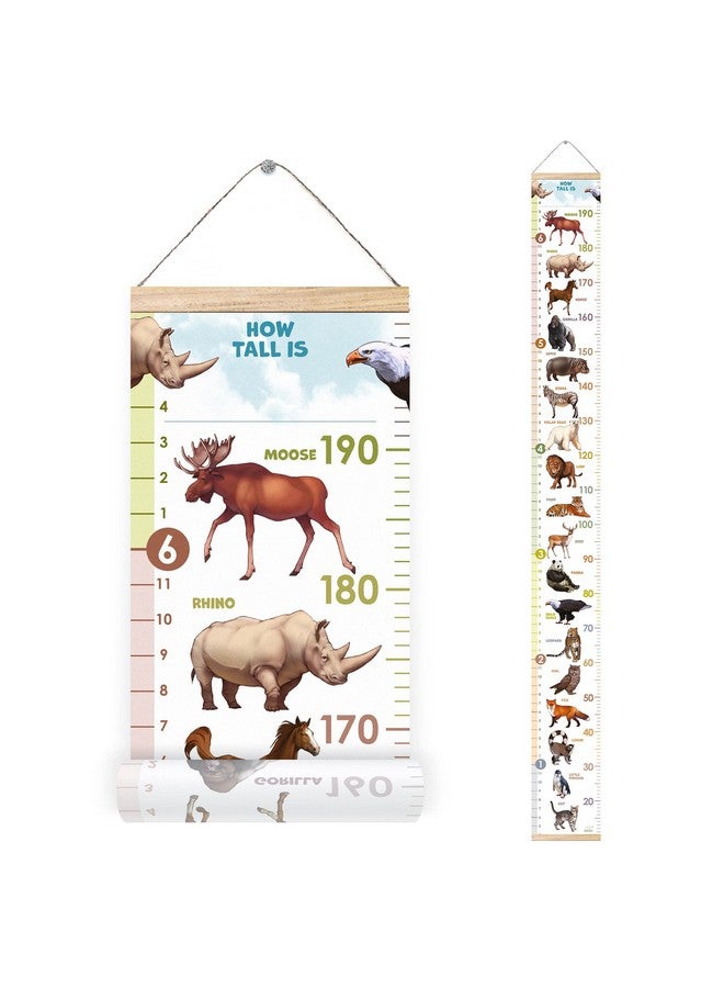 LIFELIKO Personalised Growth Chart For Animal Lovers, Removable Wall Ruler For Boys And Girls, Kid’S Room Decoration (Multicolor) - Image 1