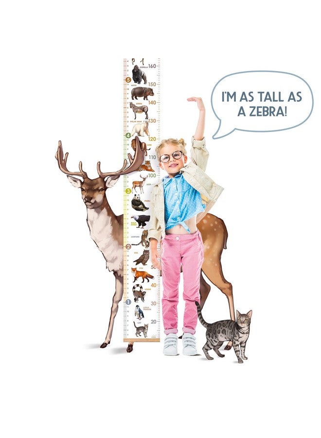 LIFELIKO Personalised Growth Chart For Animal Lovers, Removable Wall Ruler For Boys And Girls, Kid’S Room Decoration (Multicolor) - Image 2