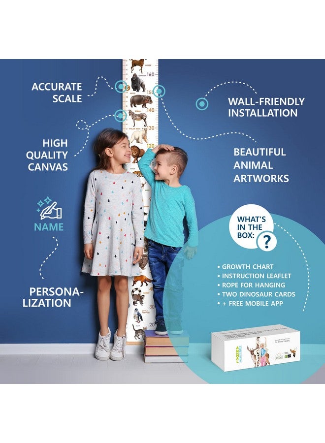 LIFELIKO Personalised Growth Chart For Animal Lovers, Removable Wall Ruler For Boys And Girls, Kid’S Room Decoration (Multicolor) - Image 4