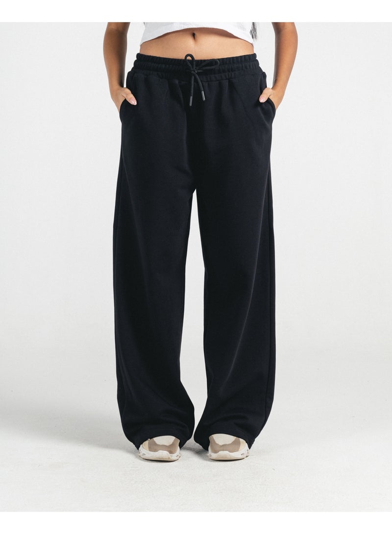 Feathers بنطال بقصة واسعة للسيدات  قطن 100% - Image 1