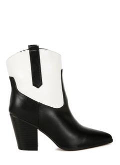 London Rag Two Tone Cowboy Boots in Black and White  - Image 1