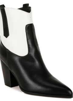 London Rag Two Tone Cowboy Boots in Black and White  - Image 5