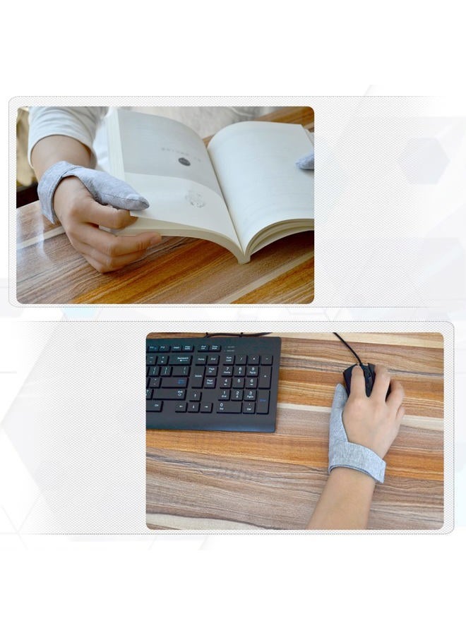 rainbowstar 2 Pack Adult Thumb Guard Trichtillomania Finger Cove for Helping Stop Hair Pulling Skin Picking Thumb Sucking Dermatillomania Habit Helper (M) - Image 5