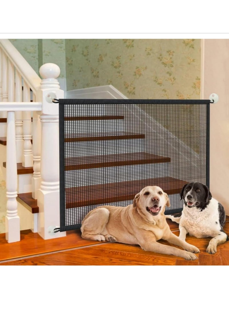 البوابة السحرية المبتكرة للكلاب الأليفة - سياج شبكي داخلي للكلاب، حاجز عزل آمن للحيوانات الأليفة، سياج أمان للكلاب طويل القامة (180 سم × 72 سم) - Image 1