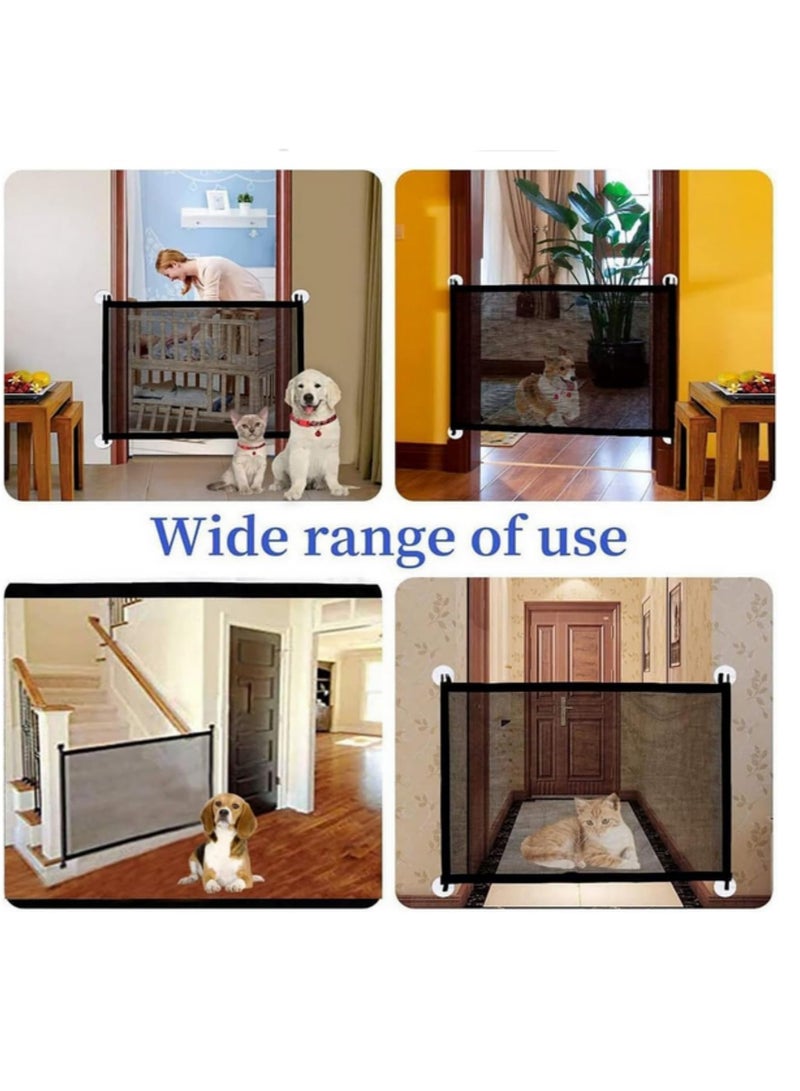 البوابة السحرية المبتكرة للكلاب الأليفة - سياج شبكي داخلي للكلاب، حاجز عزل آمن للحيوانات الأليفة، سياج أمان للكلاب طويل القامة (180 سم × 72 سم) - Image 4