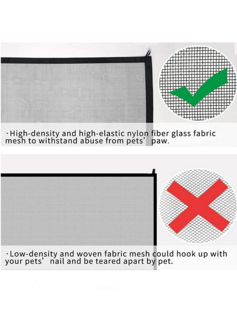 البوابة السحرية المبتكرة للكلاب الأليفة - سياج شبكي داخلي للكلاب، حاجز عزل آمن للحيوانات الأليفة، سياج أمان للكلاب طويل القامة (180 سم × 72 سم) - Image 5