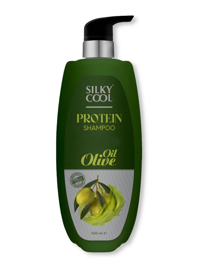 Anti-hair Loss Shampoo With Olive Oil Black Seed & Wheat Protein Deep Cleansing & Strengthening Formula For Thinning Hair 500ml