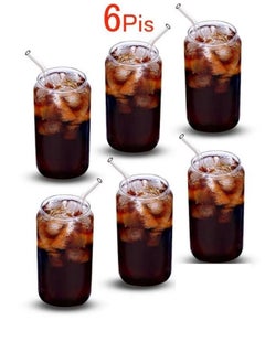 Generic Glass cups with clear glass lollipop 6 pieces 