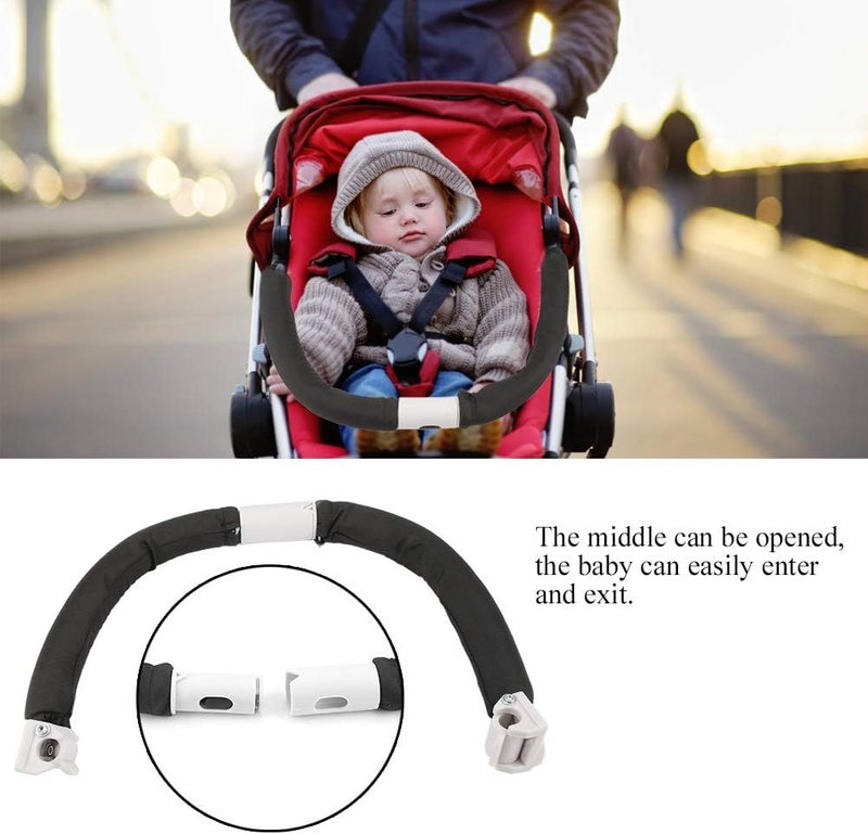 Naroote Meiyya Summer Enjoyment Baby Stroller Handle Humane Design Bumper Bar Adjustable for Baby CarriageBlack - Image 5