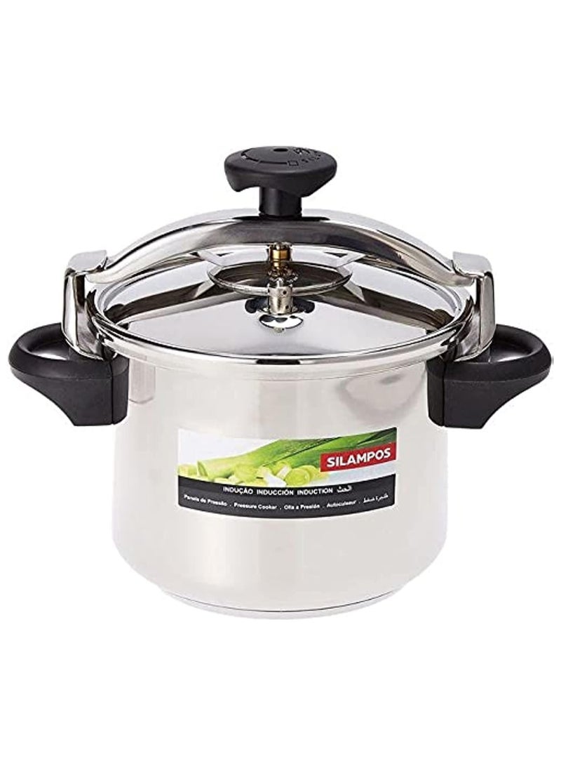 Silampos 6L Pressure Cooker, Stainless Steel, Silver, 6L - Image 1