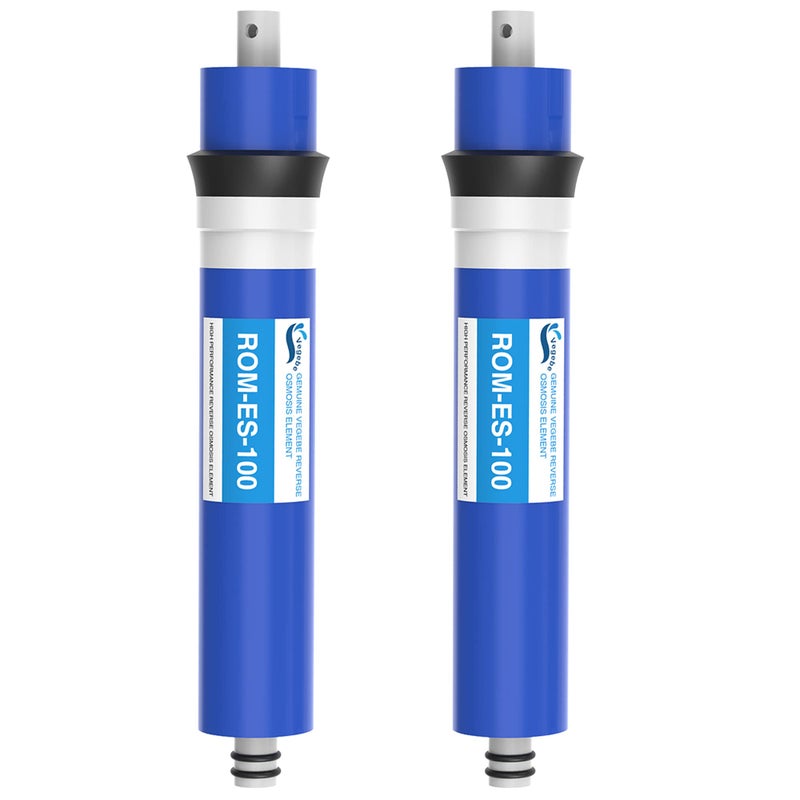 Vegebe 100 GPD RO Membrane Filter 12x18 Reverse Osmosis Membrane Element Replacement Fits Under Sink RO Drinking Water Filter Filtration Purifier System 2 Pack