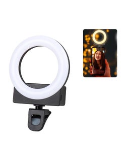 SYOSI Selfie Ring Light, Ring Light for Phone, Rotatable Clip on Ring Light 3 Modes 36 LED, Perfect for Phone, Laptop, Rechargeable Clip-on Ring Light for Photo and Video Conference, Tablet, Black(1 Pack)  - Image 1