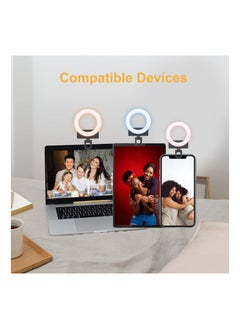 SYOSI Selfie Ring Light, Ring Light for Phone, Rotatable Clip on Ring Light 3 Modes 36 LED, Perfect for Phone, Laptop, Rechargeable Clip-on Ring Light for Photo and Video Conference, Tablet, Black(1 Pack)  - Image 4