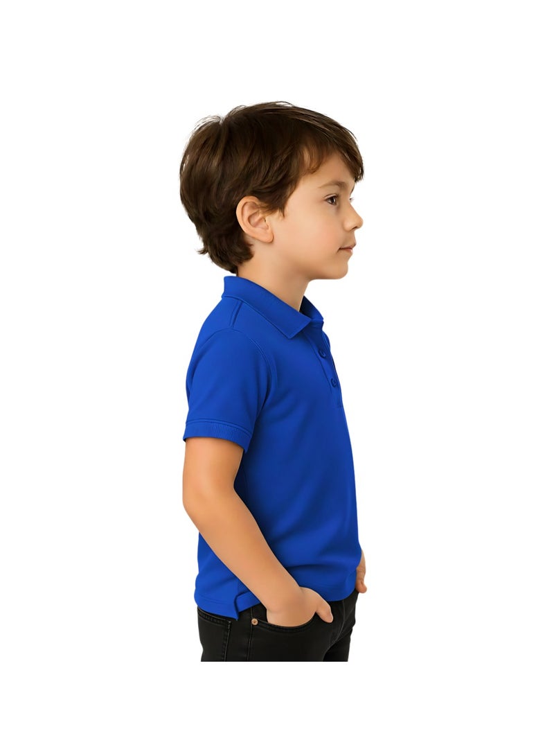 برينت شوب فور مي تيشيرت بولو للأطفال للأولاد 230 جرام في المتر المربع من القطن الخالص الألوان الأساسية - Image 4