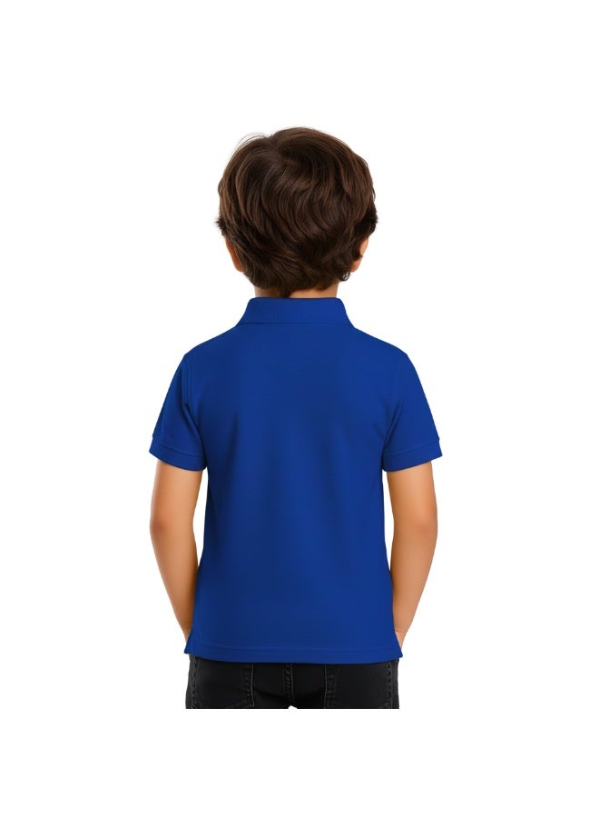 برينت شوب فور مي تيشيرت بولو للأطفال للأولاد 230 جرام في المتر المربع من القطن الخالص الألوان الأساسية - Image 5