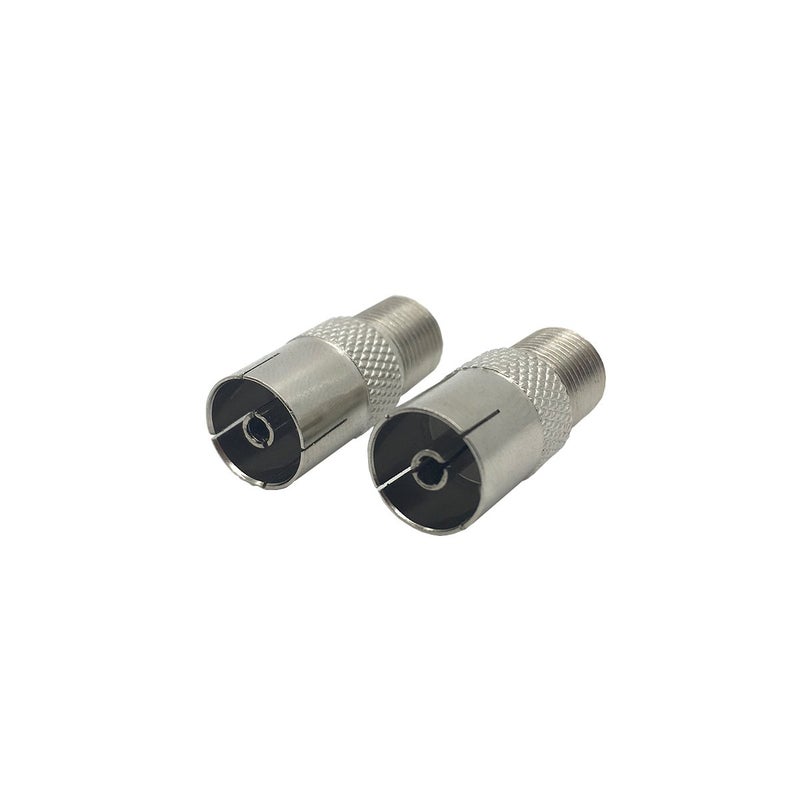 uxcell 2pcs Antenna CATV TV FM PAL Female to F Female Jack RF Coax Adapter - Image 1