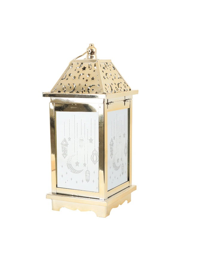 Baity Decorative gold lantern with battery light, perfect for special occasions. - Image 2
