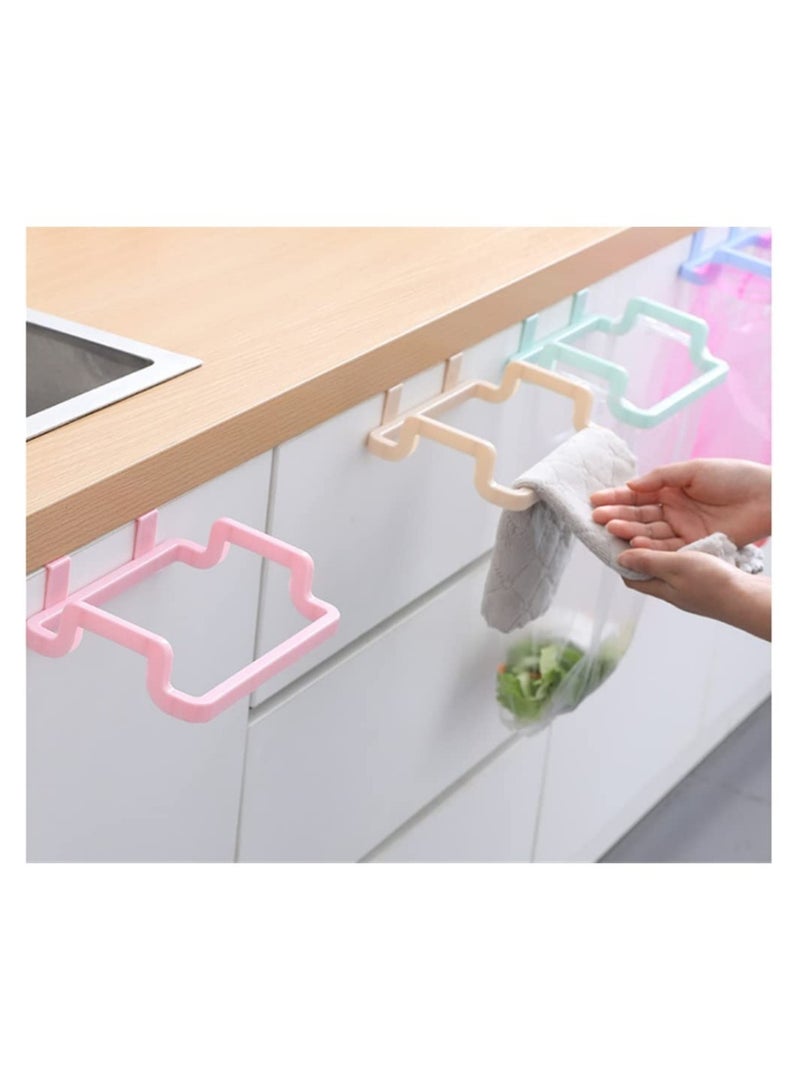 KASTWAVE 4 Packs Grocery Bag Holder Hanging Trash Garbage Bag Holder Storage Rack for Kitchen Cupboard Cabinets Doors - Image 4