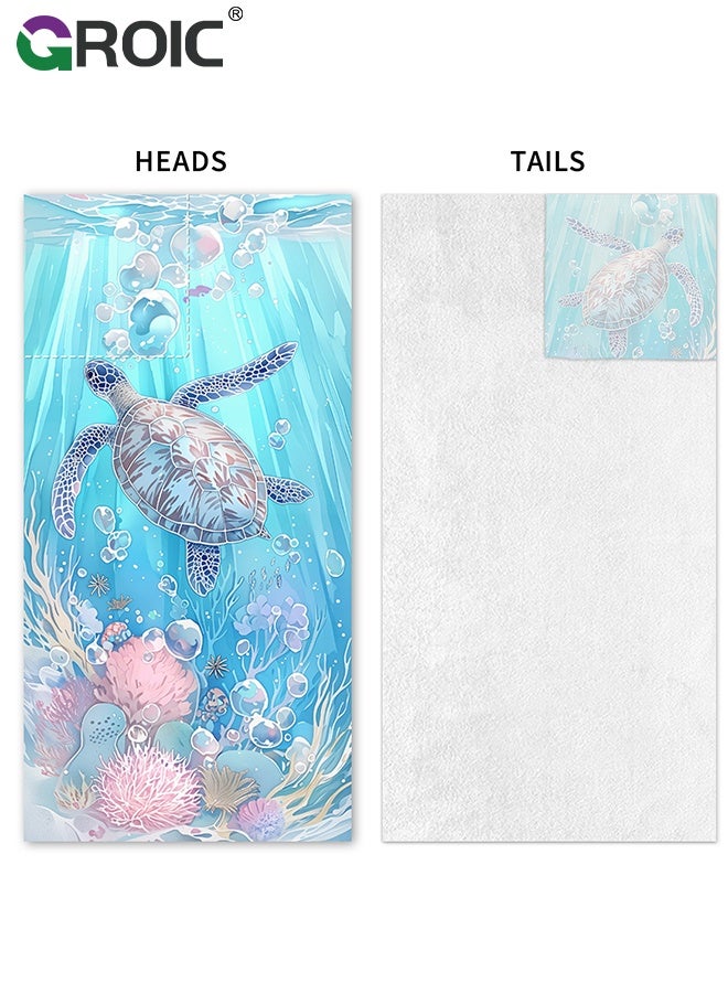 GROIC Microfiber Beach Towel,Beach Towel Bag, 63''x31'' Large Towels, Lightweight Compact Quick Dry Absorbent Pool Towel for Bath,Camping,Swimming,Travel Accessories,Compact Towels for Swimming Pool  - Image 2