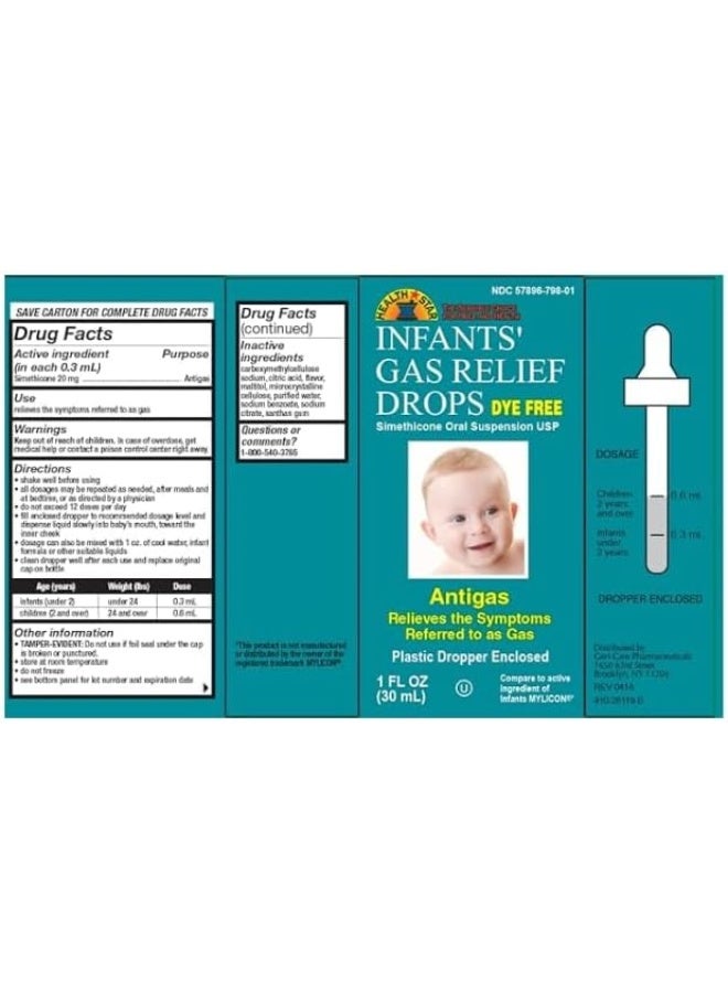 GeriCare Infants’ Gas Relief Drops Simethicone Drops For Infants, Relieves Stomach Discomfort, Safe & Gentle 20Mg Drops, Child Anti-Gas 1 Fl Oz (Pack Of 1) - Image 3