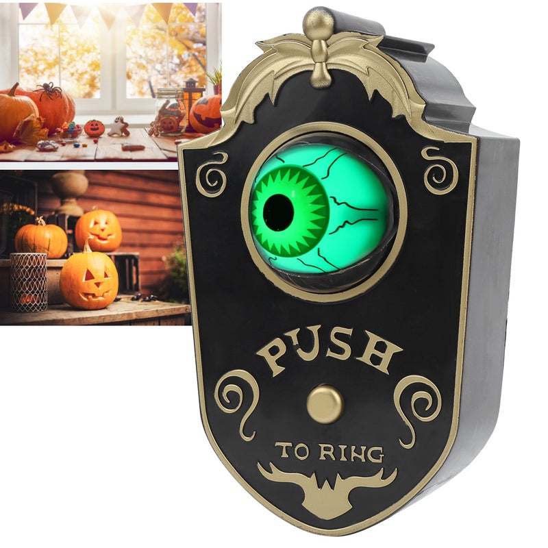 Halloween OneEyed Doorbell Decoration Door Hanging Doorbell Eyeball with Sound(White ) - Image 1