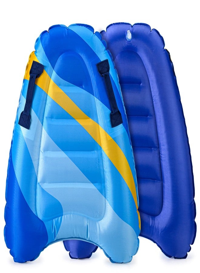 trivamo Inflatable Boogy Boards for Beach Travel Toys, 30” Cavas Slip Slide Water Park Body Surfing Board with Handles, Summer Fun Water Pool Game Toys for Kids 4,8,12 Ages - Image 1