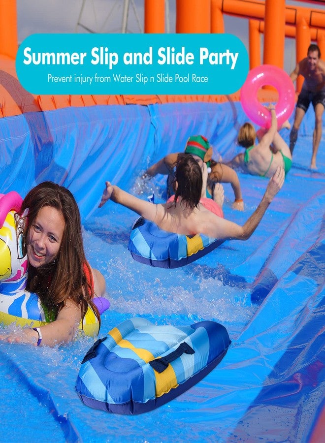 trivamo Inflatable Boogy Boards for Beach Travel Toys, 30” Cavas Slip Slide Water Park Body Surfing Board with Handles, Summer Fun Water Pool Game Toys for Kids 4,8,12 Ages - Image 2